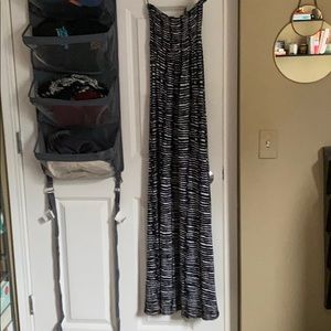 Divided by H&M tube top black & white maxi dress